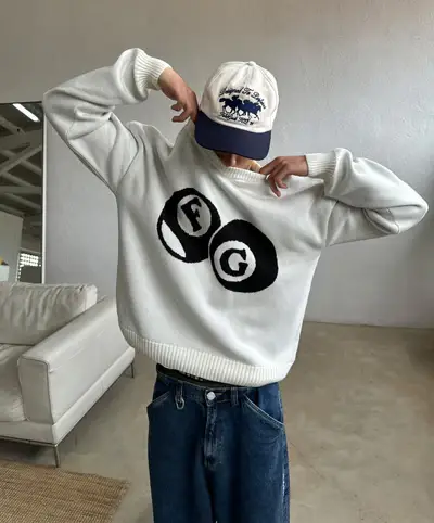 BILLIARD KNITTED SWEATER CREAM (1)