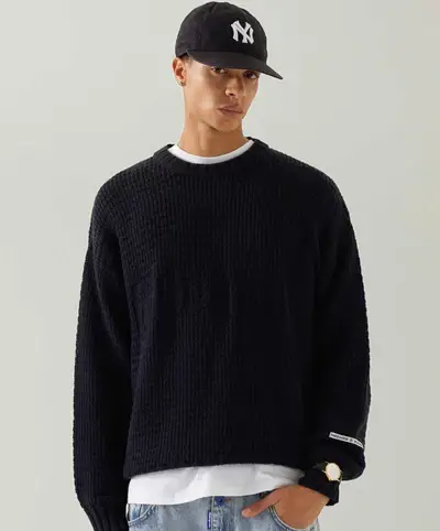 CHECKPOINT KNITTED SWEATER NAVY (1)
