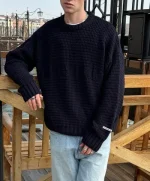 CHECKPOINT KNITTED SWEATER NAVY (3)
