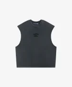 DIAMOND SLEEVELESS HOODIE BLACK