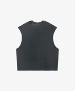 DIAMOND SLEEVELESS HOODIE BLACK (2)