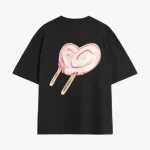 ICED HEART TEE BLACK