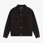 TM OVERDYED DENIM JACKET BLACK