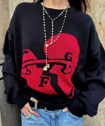 VALENTINE'S KNITTED SWEATER BLACK (1)