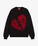 VALENTINE'S KNITTED SWEATER BLACK