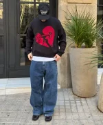 VALENTINE'S KNITTED SWEATER BLACK (7)