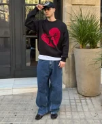 VALENTINE'S KNITTED SWEATER BLACK (8)