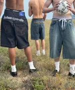 fakegods Denim Shorts Navy (3)