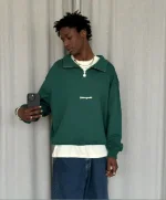 FG HALF ZIP GREEN (5)