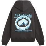 Fakegods Iced Logo Hoodie Dark Gray