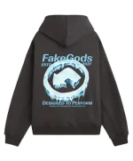Fakegods Iced Logo Hoodie Dark Gray
