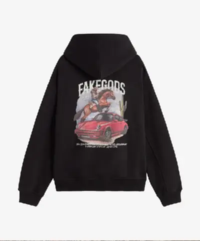 HORSE CAR HOODIE BLACK (8)