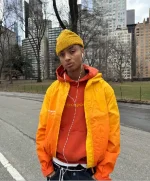 LOGO WASHED HOODIE ORANGE (1)