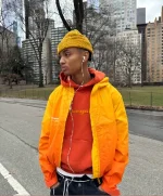 LOGO WASHED HOODIE ORANGE (3)