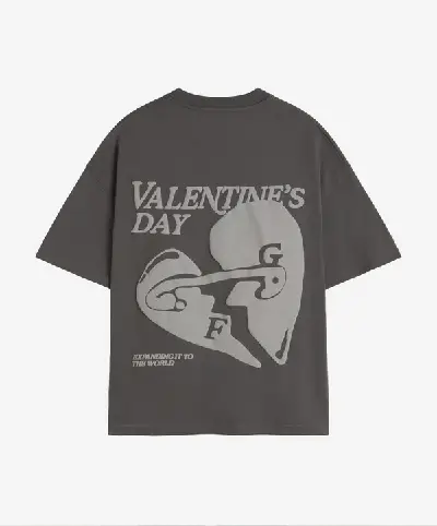 VALENTINE'S TEE GRAY