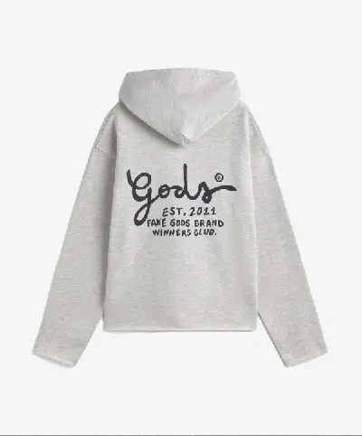 GODS HOODIE GREY MELANGE