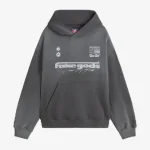 SIGNATURE WASHED HOODIE DARK GREY