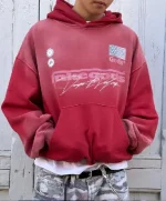 SIGNATURE WASHED HOODIE RED (6)
