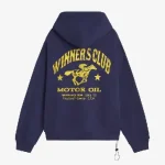 Winners Club Cropped Hoodie Navy
