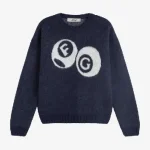 Suéter de mohair de punto Billiard azul marino