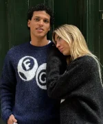Suéter de mohair de punto Billiard azul marino (3)