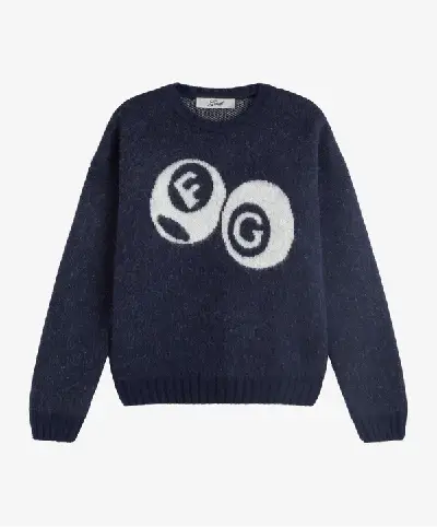 Suéter de mohair de punto Billiard azul marino