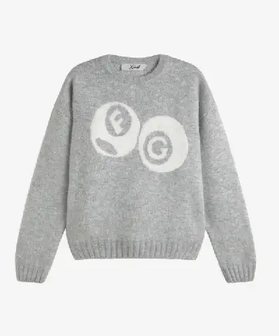 Suéter de punto de mohair Billiard gris claro