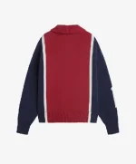 Alpine Rally Knitted Zipper Red Navy (2)