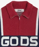 Alpine Rally Knitted Zipper Red Navy (4)