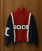 Alpine Rally Knitted Zipper Red Navy (7)