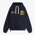 Ayr Cropped Hoodie Navy