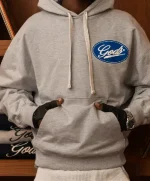 Blue Circle Cropped Hoodie Grey (1)