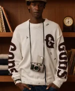 G Side Knitted Sweater White (1)