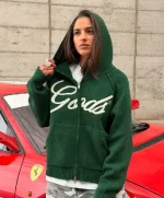 Gods Knitted Zipper Green (3)
