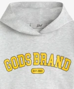 Godsbrand Cropped Hoodie Grey Melange (4)