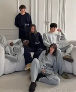 Handwritten Knitted Joggers Light Grey (5)