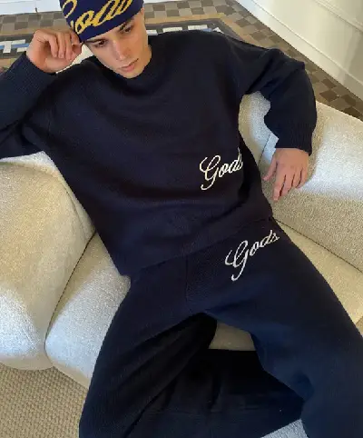 Handwritten Knitted Sweater Navy (1)