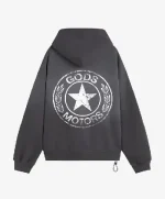Motor Cropped Hoodie Black (2)