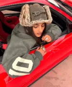 Chaqueta de cuero vegano gris oscuro (8)