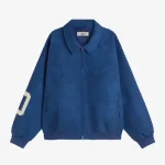 Vegan Leather Jacket Blue