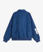 Vegan Leather Jacket Blue (2)