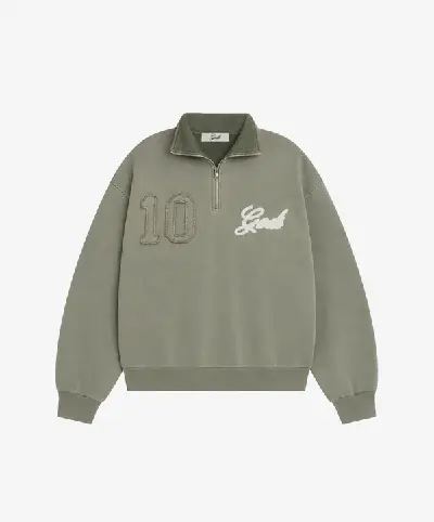 10 Half Zip Green