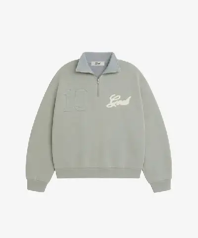 10 Half Zip Grey