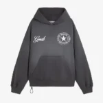 SUDADERA CORTA CON CAPUCHA MOTOR, NEGRA