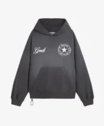 SUDADERA CORTA CON CAPUCHA MOTOR, NEGRA