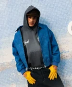 SUDADERA CORTA CON CAPUCHA MOTOR, NEGRA (3)