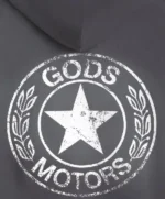 SUDADERA CORTA CON CAPUCHA MOTOR, NEGRA (6)