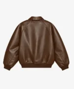 Vegan Leather Jacket Brown (3)