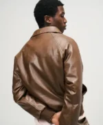 Vegan Leather Jacket Brown (4)