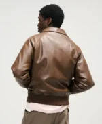 Vegan Leather Jacket Brown (5)